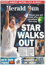 Herald Sun (Australia) Newspaper Front Page for 12 March 2013