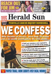 Herald Sun (Australia) Newspaper Front Page for 12 July 2012