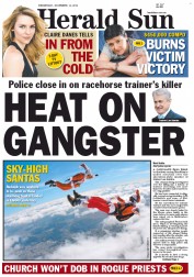 Herald Sun (Australia) Newspaper Front Page for 14 November 2012