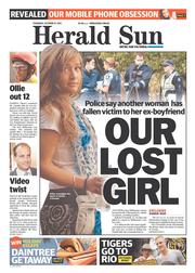 Herald Sun (Australia) Newspaper Front Page for 17 October 2013