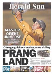 Herald Sun (Australia) Newspaper Front Page for 18 November 2013