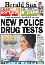 Herald Sun (Australia) Newspaper Front Page for 18 February 2013