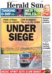 Herald Sun (Australia) Newspaper Front Page for 19 February 2013