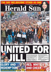 Herald Sun (Australia) Newspaper Front Page for 1 October 2012