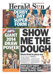 Herald Sun (Australia) Newspaper Front Page for 1 November 2013