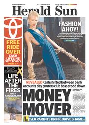 Herald Sun (Australia) Newspaper Front Page for 1 February 2014