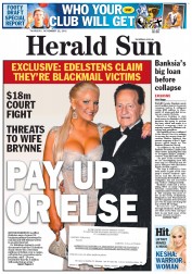 Herald Sun (Australia) Newspaper Front Page for 22 November 2012