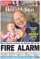Herald Sun (Australia) Newspaper Front Page for 24 November 2012