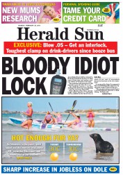 Herald Sun (Australia) Newspaper Front Page for 25 February 2013