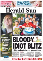 Herald Sun (Australia) Newspaper Front Page for 27 November 2012
