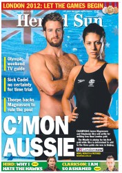 Herald Sun (Australia) Newspaper Front Page for 27 July 2012