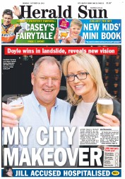 Herald Sun (Australia) Newspaper Front Page for 29 October 2012
