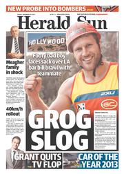 Herald Sun (Australia) Newspaper Front Page for 29 November 2013