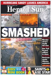 Herald Sun (Australia) Newspaper Front Page for 31 October 2012