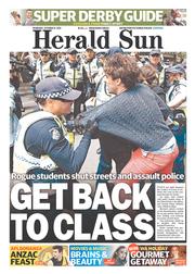 Herald Sun (Australia) Newspaper Front Page for 31 October 2013