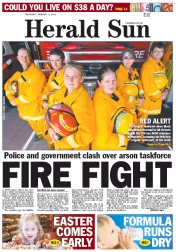 Herald Sun (Australia) Newspaper Front Page for 3 January 2013