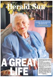 Herald Sun (Australia) Newspaper Front Page for 6 December 2012