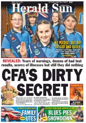 Herald Sun (Australia) Newspaper Front Page for 6 July 2012