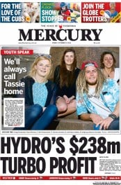 Hobart Mercury (Australia) Newspaper Front Page for 11 October 2013