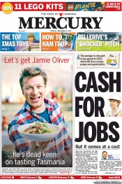 Hobart Mercury (Australia) Newspaper Front Page for 11 December 2012