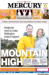 Hobart Mercury (Australia) Newspaper Front Page for 12 July 2012