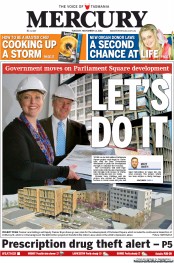 Hobart Mercury (Australia) Newspaper Front Page for 13 November 2012