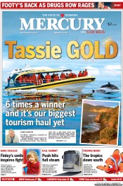 Hobart Mercury (Australia) Newspaper Front Page for 16 February 2013