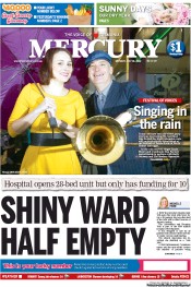 Hobart Mercury (Australia) Newspaper Front Page for 16 July 2012
