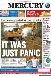 Hobart Mercury (Australia) Newspaper Front Page for 17 July 2012
