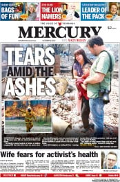 Hobart Mercury (Australia) Newspaper Front Page for 19 October 2013