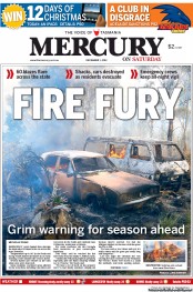 Hobart Mercury (Australia) Newspaper Front Page for 1 December 2012