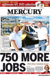 Hobart Mercury (Australia) Newspaper Front Page for 1 March 2013