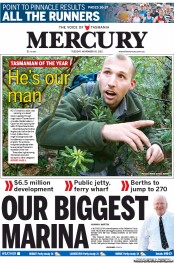 Hobart Mercury (Australia) Newspaper Front Page for 20 November 2012