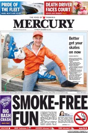 Hobart Mercury (Australia) Newspaper Front Page for 20 December 2012