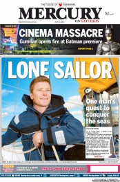 Hobart Mercury (Australia) Newspaper Front Page for 21 July 2012