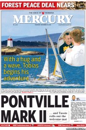 Hobart Mercury (Australia) Newspaper Front Page for 22 November 2012