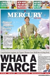 Hobart Mercury (Australia) Newspaper Front Page for 23 November 2013