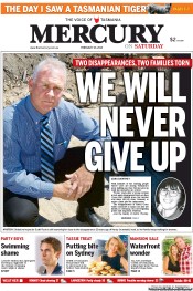 Hobart Mercury (Australia) Newspaper Front Page for 23 February 2013