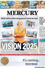 Hobart Mercury (Australia) Newspaper Front Page for 24 October 2013