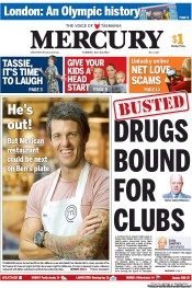 Hobart Mercury (Australia) Newspaper Front Page for 24 July 2012