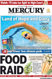 Hobart Mercury (Australia) Newspaper Front Page for 25 July 2012