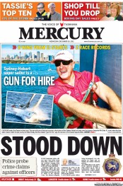 Hobart Mercury (Australia) Newspaper Front Page for 26 December 2012
