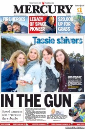 Hobart Mercury (Australia) Newspaper Front Page for 27 August 2012