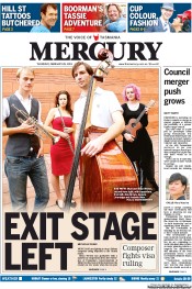 Hobart Mercury (Australia) Newspaper Front Page for 28 February 2013