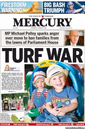 Hobart Mercury (Australia) Newspaper Front Page for 2 January 2013