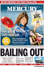 Hobart Mercury (Australia) Newspaper Front Page for 2 March 2013