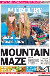 Hobart Mercury (Australia) Newspaper Front Page for 31 December 2012