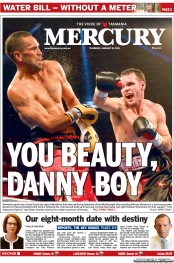 Hobart Mercury (Australia) Newspaper Front Page for 31 January 2013