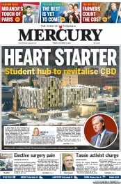 Hobart Mercury (Australia) Newspaper Front Page for 4 October 2013