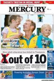 Hobart Mercury (Australia) Newspaper Front Page for 4 August 2012